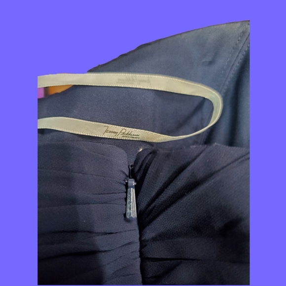 Jenny Packham Bridesmaids Midnight Blue Belted Dress - Picture 8 of 10